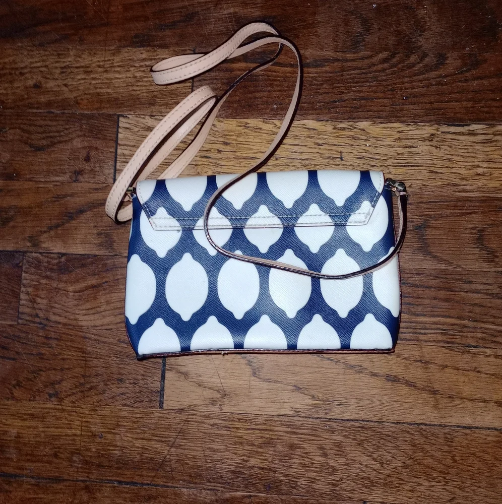 Kate Spade Blue and White Geometric Crossbody Bag - Picture 2 of 3